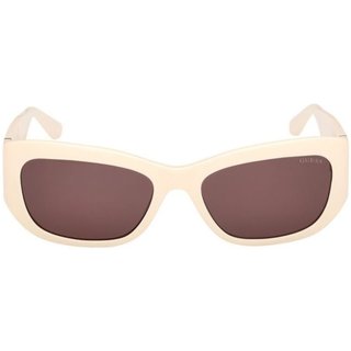 Óculos Guess de Sol Retangular Acetato Off White