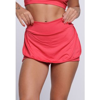 Short Saia Bella Fiore Modas Fitness Vermelho