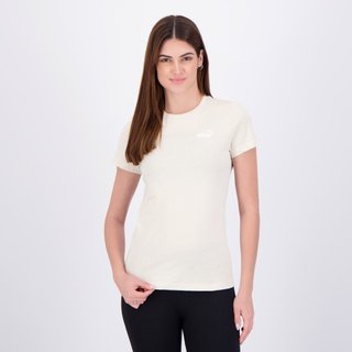 Camiseta Puma ESS Small No. 1 Logo Feminino Bege