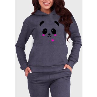 Blusa de Frio Moletom Canguru Flanelado Benellys Panda Chumbo