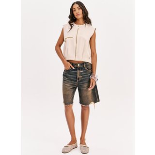 Colete Oversized Com Zíper Frontal Sport Easy