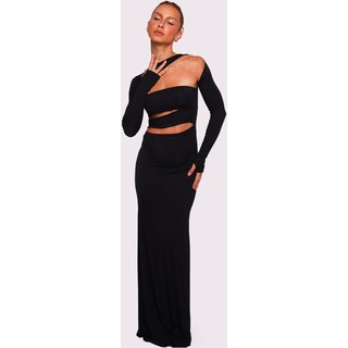 vestido catwalk longo preto Mundo Lolita