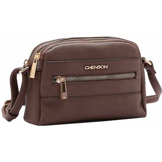 Bolsa Feminina Chenson Original Transversal Marrom 3484931