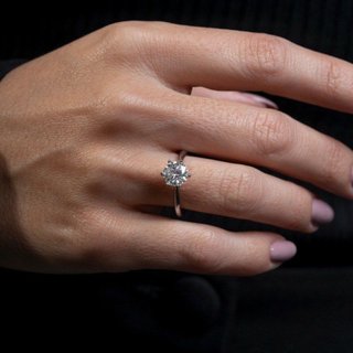 Infantil - Anel Solitário em Prata com Pedra Moissanite 7.0mm Semijoia Ania Store