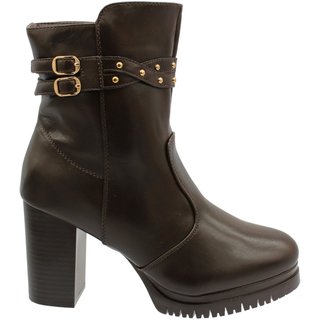 Bota Biker Mooncity Tiras com Fivelas Feminina