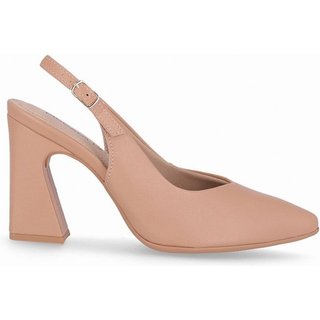 Slingback Silvana Salto Alto Nude