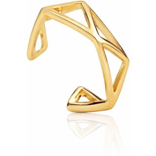 Brinco Piercing Fake Quadriculada Banhado a Ouro 18k