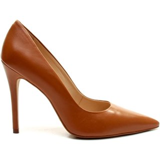 Scarpin Couro Marrom Salto Alto Cecconello 2130008-109