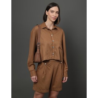 Camisa Feminina Nervura Calvin Klein Jeans - Havana Calvin Klein Jeans