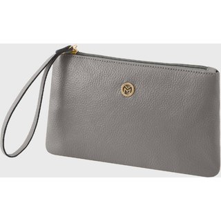 Bolsa Carteira Clutch Couro Mariart Cambará Cinza