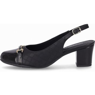 Sapato Piccadilly Slingback Laura Salto Medio Preto