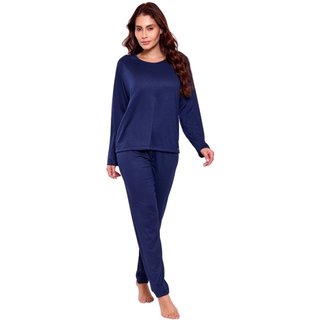 Conjunto de Pijama Frio Inverno ALgodão Liz Feminino Marinho