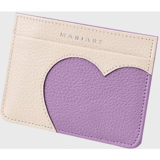 Porta-Cartão de Couro Mariart 668 Off White/Violeta