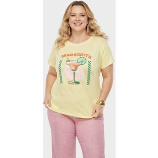 T-shirt Plus Size D Bell Outlet Fashion Margarita Amarelo