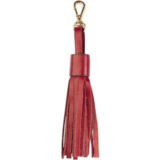 Chaveiro Andrea Vinci Tassel Franja Em Couro - Vermelha
