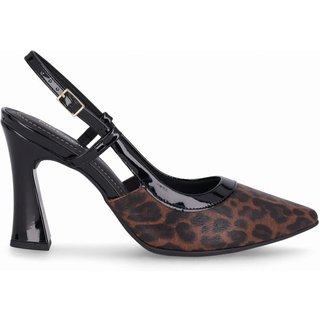 Slingback Silvana Salto Alto Animal Print