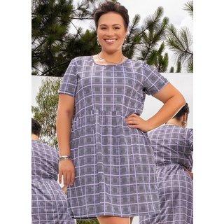Vestido Em Malha Xadrez Marguerite