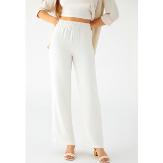 Calça Pantalona Levosch De Linho Branco