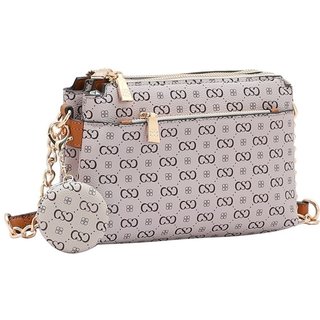 Bolsa Feminina Chenson Monograma Elegance 3485408 Bege