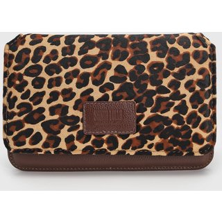 Bolsa Transversal Santa Lolla Animal Print Caramelo