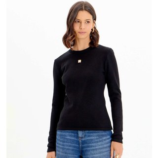 Blusa Tricot Lança Perfume Manga Longa In25 Preto Feminino