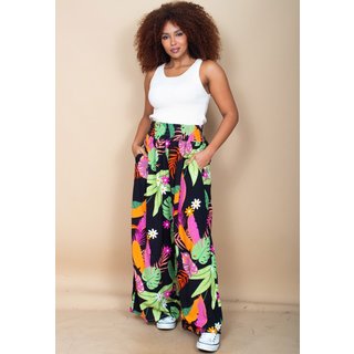 Calça Cabanafree Pantalona Elastic Embaú Estampa Aurora Urbana