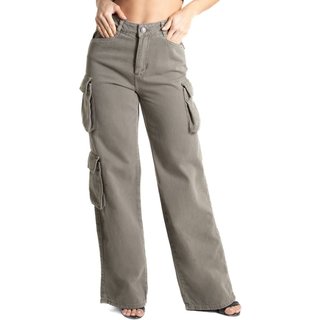 Calça Sarja Sawary Wide Leg- 280818 - Verde - Sawary
