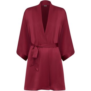 Robe Curto Manga Longa Cetim Bella Luna Sangria