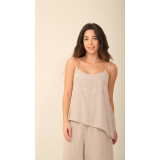 Blusa Regata Serena Listrada Cru Off White