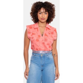 Camisa Polo Ecko Feminina Chave Coral