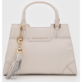 Bolsa Feminina Jorge Bischoff Grande Texturizada Off-White