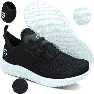 Tênis Boost Feminino Evoltenn Esporte Casual Colmeia Preto Branco