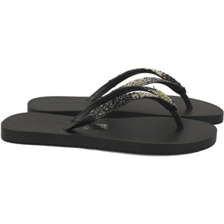 Chinelo de borracha preto Incolor