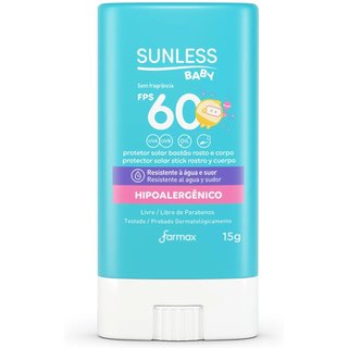 Protetor Solar Sunless Baby 60fps Bastão Resistente A Água 15 g