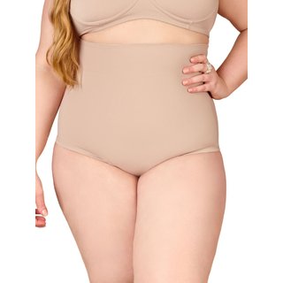 Cinta Alta Modeladora Plus Size Média Compressão Tamanhos Grandes Shanty Lingerie Bege