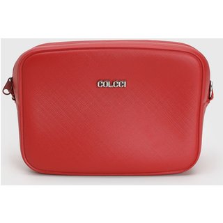 Bolsa Feminina Colcci Média Texturizada Vermelha