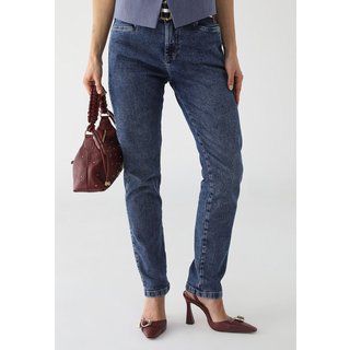 Calça Jeans Maria Valentina Skinny Pesponto Azul