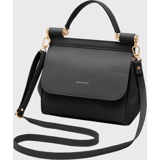 Bolsa Transversal Couro Mariart Camélia Preta