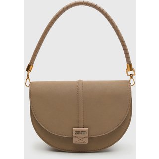 Bolsa Média Feminina Santa Lolla Alça Espiral Bege