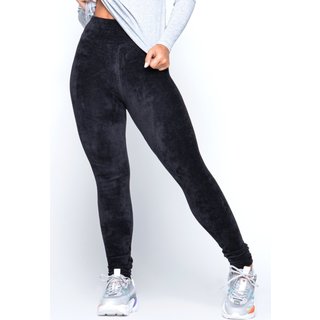 Calça Bravaa Store Legging Feminina Veludo Cotelê Cintura Cos Alta Frio 133 Preto