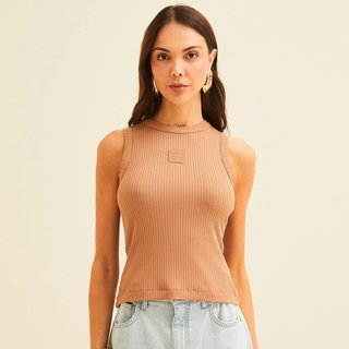 Regata Canelada Forum Original Ve26 Marrom Feminino