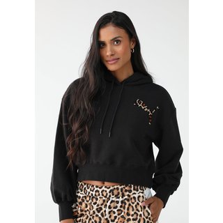 Blusa de Moletom Flanelada Fechada Puma Leo Luxe Relaxed Com Capuz Preta