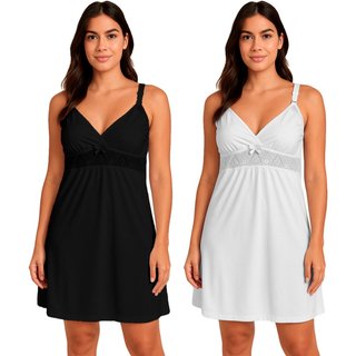 Kit 2 Camisola Tetê Variedades Amamentação Pós Parto Sem Bojo Gestante Maternidade Renda Click