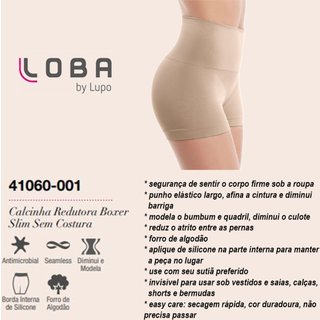 Calcinha Loba Redutora Boxer Slim Sem Costura NATURAL PEACH