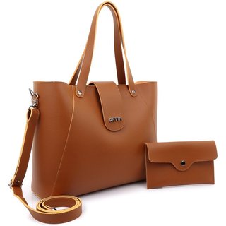 Bolsa Feminina Sacola Transversal Retta Oficial Caramelo