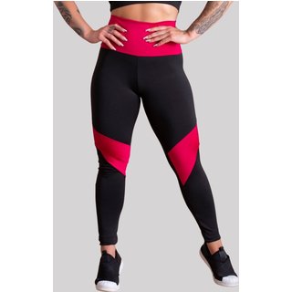 Calça Legging Cintura Alta GJR Modas Esportiva Fitness Academia Feminina Rosa