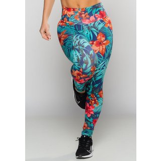 Calça Empina Bumbum MVB Modas Suplex Estampada Cintura Alta Amazônia