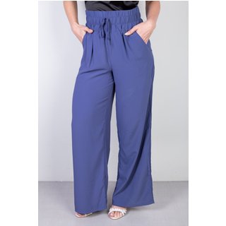 Calça Enluaze Feminina Pantalona Com Elástico 51129 - Azul