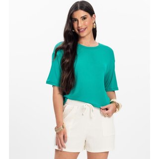 T- Shirt Feminina Canelada Infinita Cor Verde