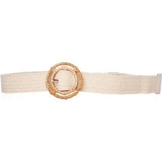 Cinto Elástico Feminino Pixolé Off White Incolor